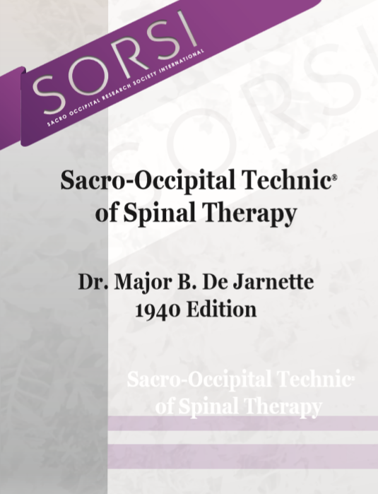 Sacro-Occipital Technic of Spinal Therapy by De Jarnette (1940)