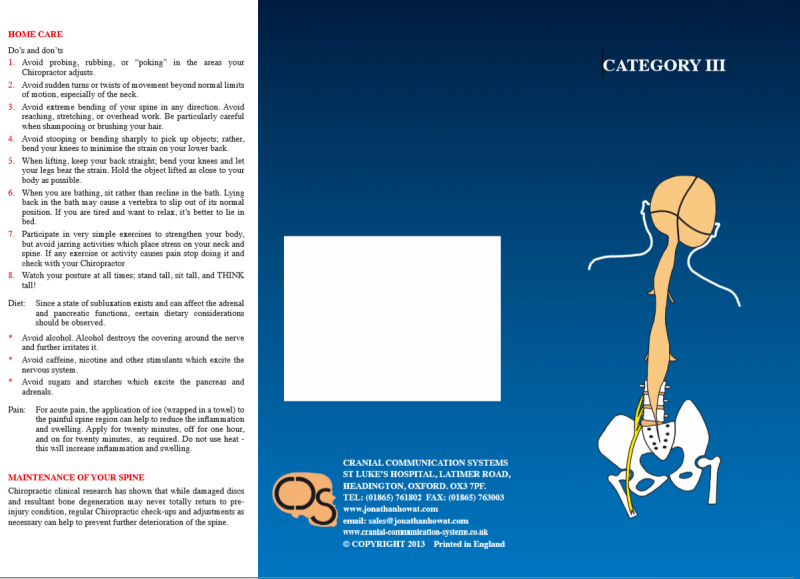 CCS Brochure: Category III, pkg of 100